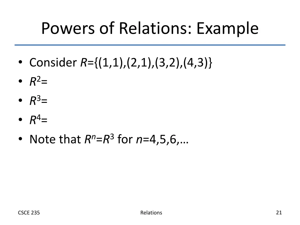 powers of relations example