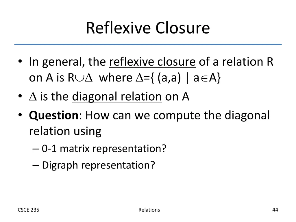 reflexive closure