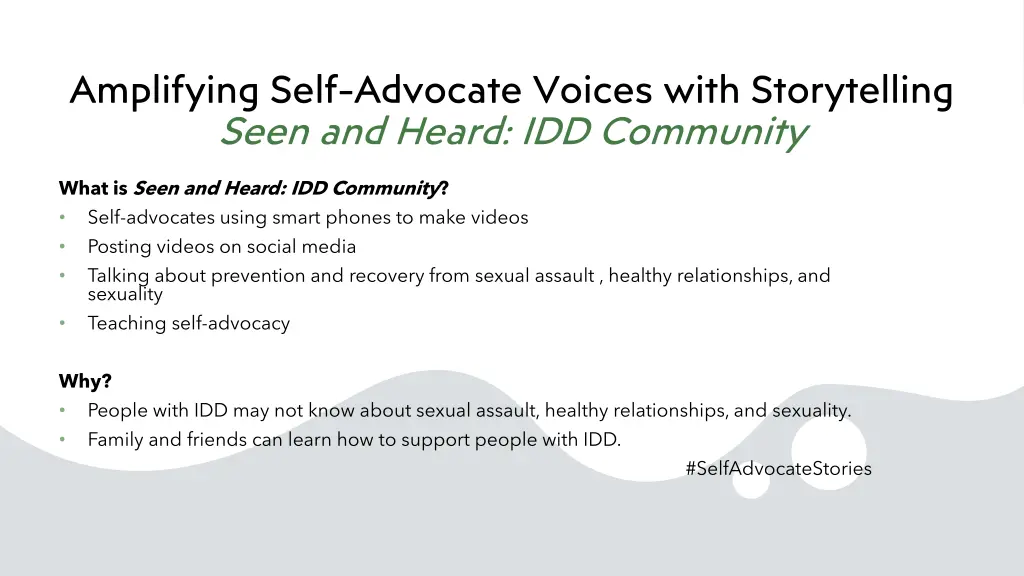 amplifying self advocate voices with storytelling 1