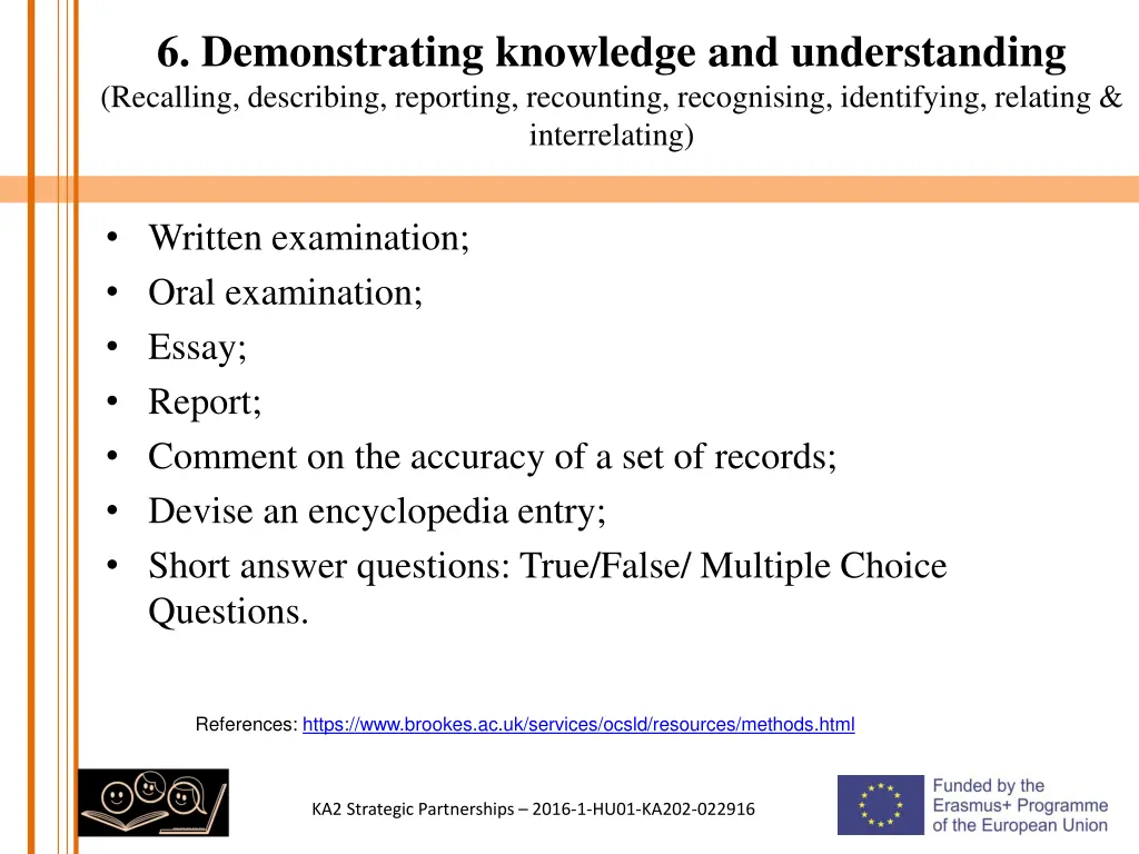 6 demonstrating knowledge and understanding