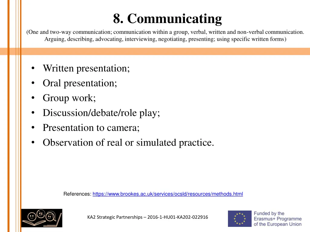 8 communicating
