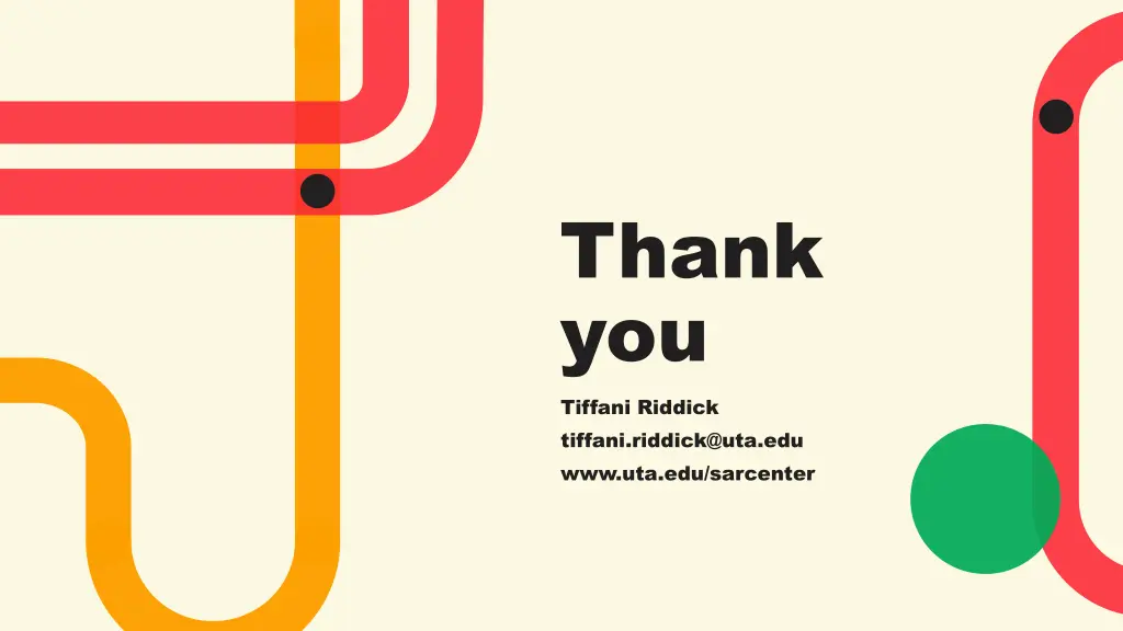 thank you tiffani riddick tiffani riddick@uta