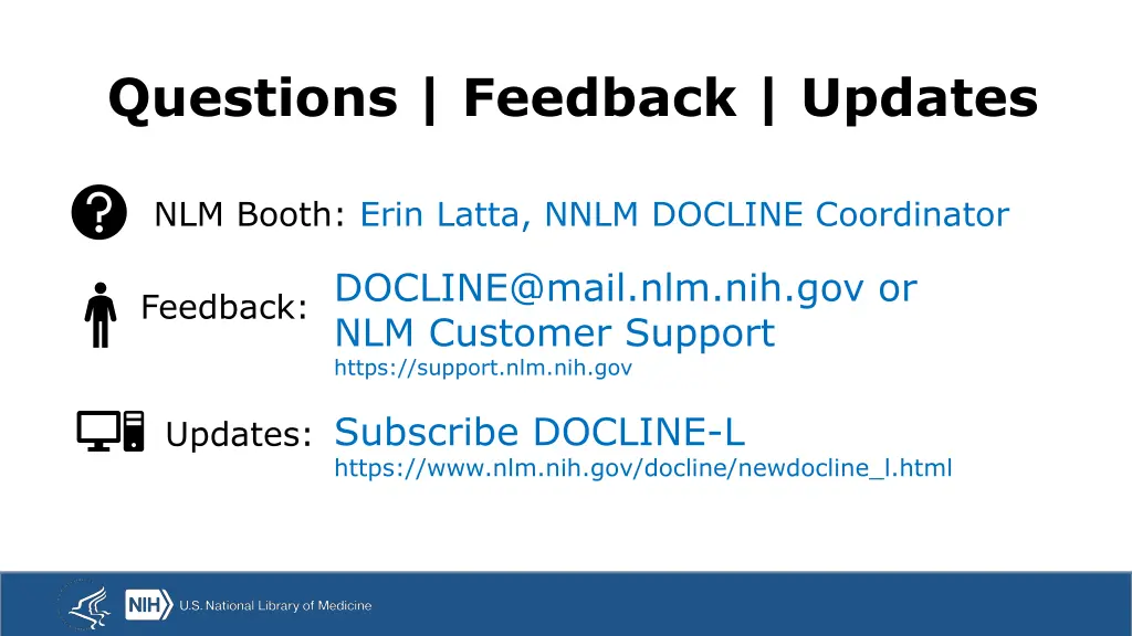 questions feedback updates