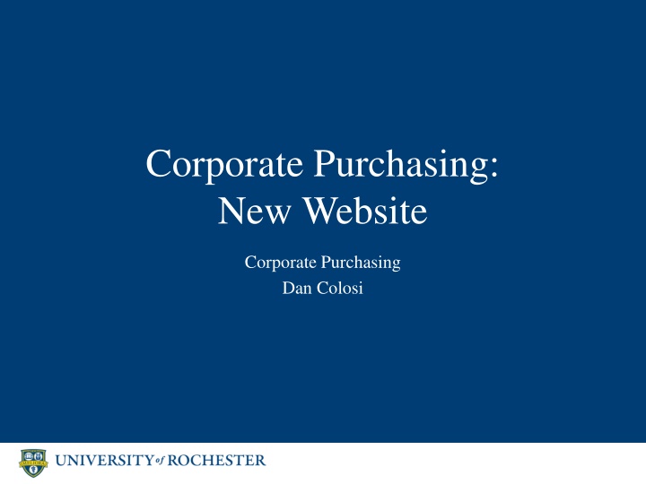corporate purchasing new website