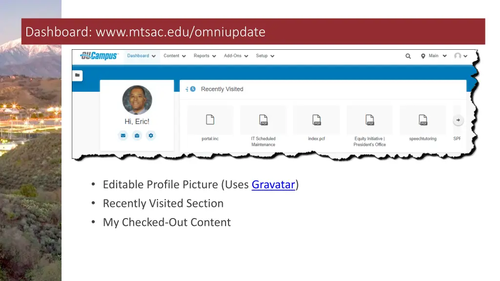 dashboard www mtsac edu omniupdate