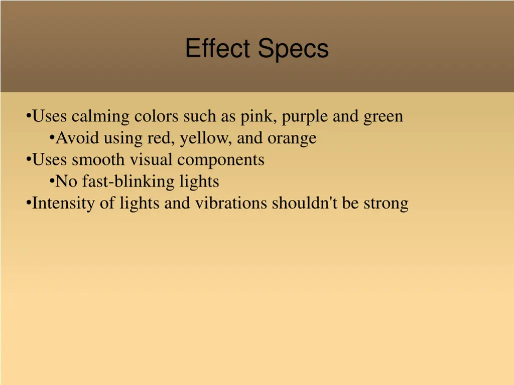 effect specs