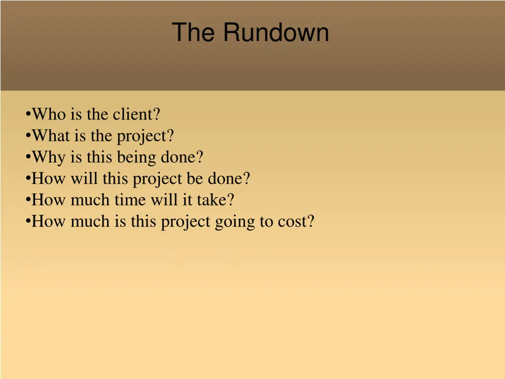 the rundown