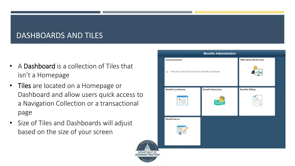 dashboards and tiles