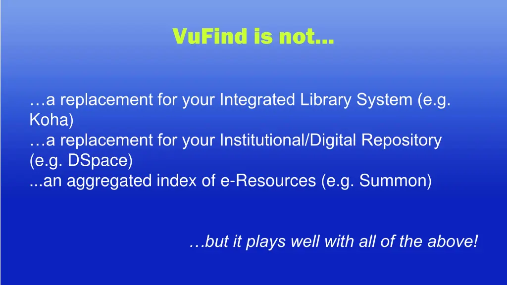 vufind is not