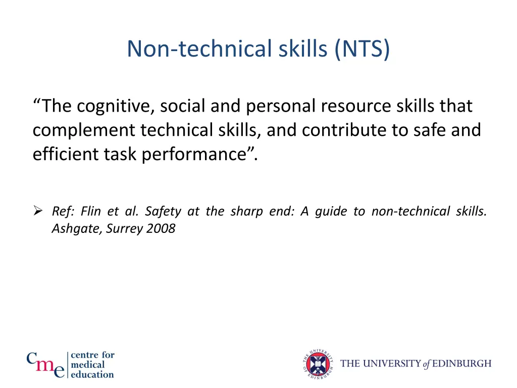 non technical skills nts