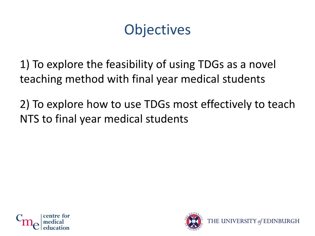 objectives