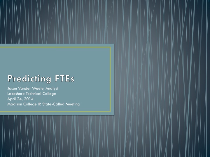 predicting ftes jason vander weele analyst