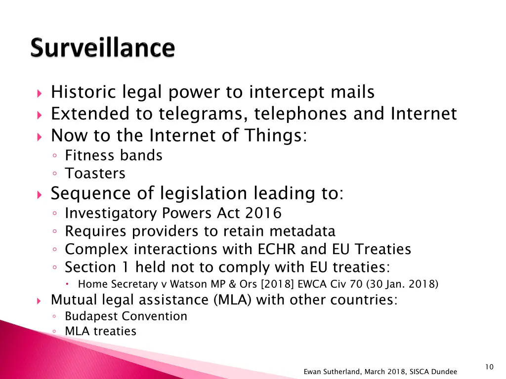 historic legal power to intercept mails extended