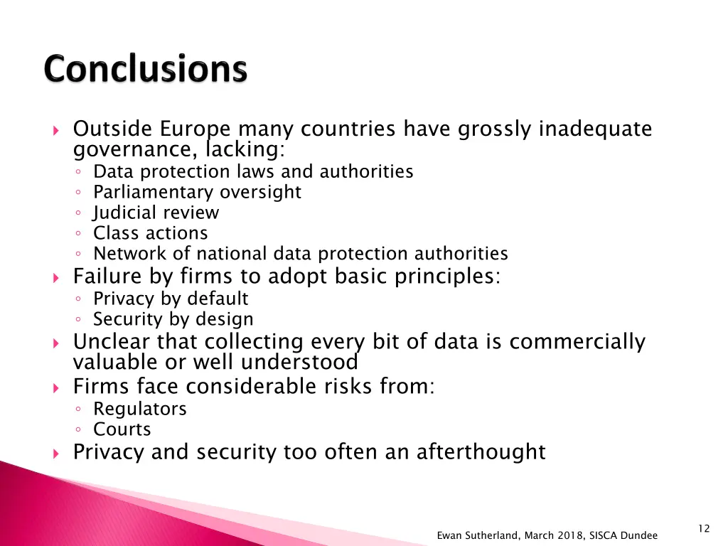 outside europe many countries have grossly