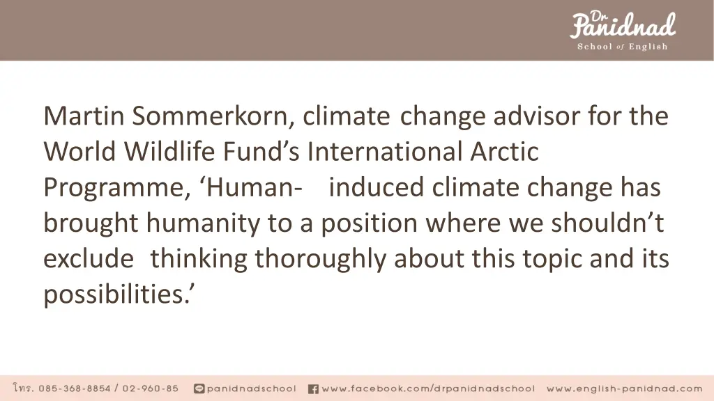 martin sommerkorn climate change advisor