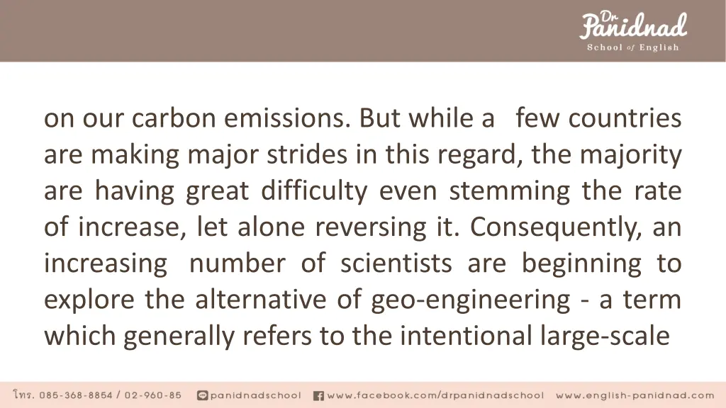 on our carbon emissions but while a few countries