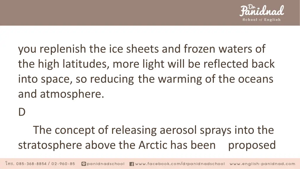 you replenish the ice sheets and frozen waters