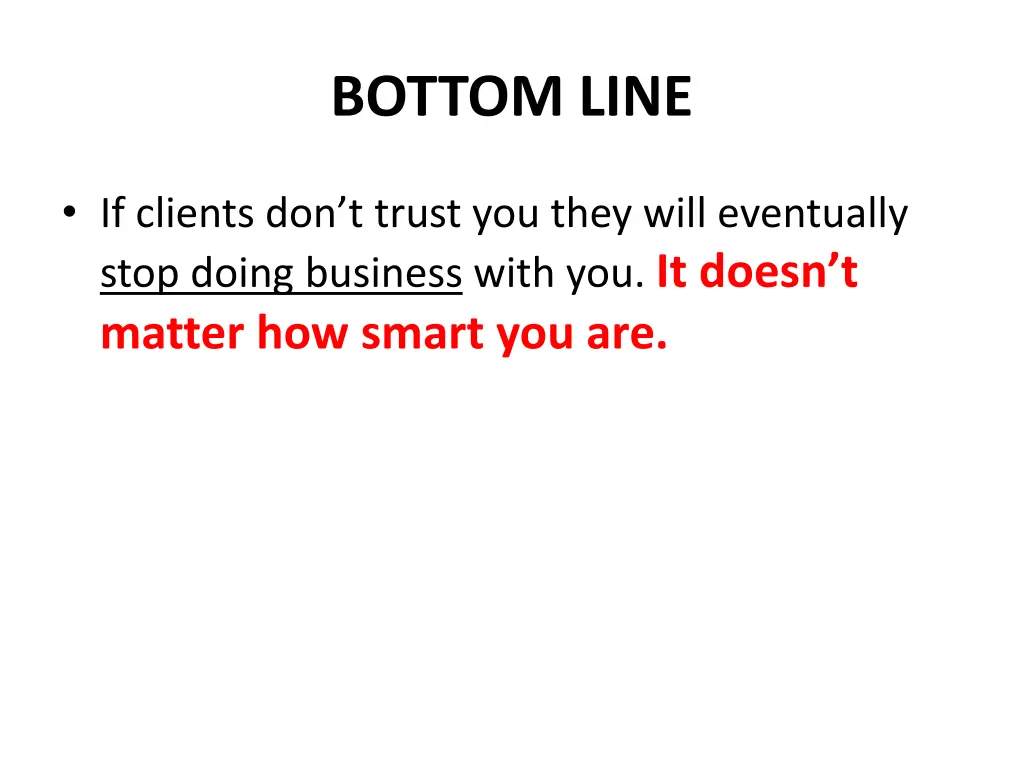 bottom line