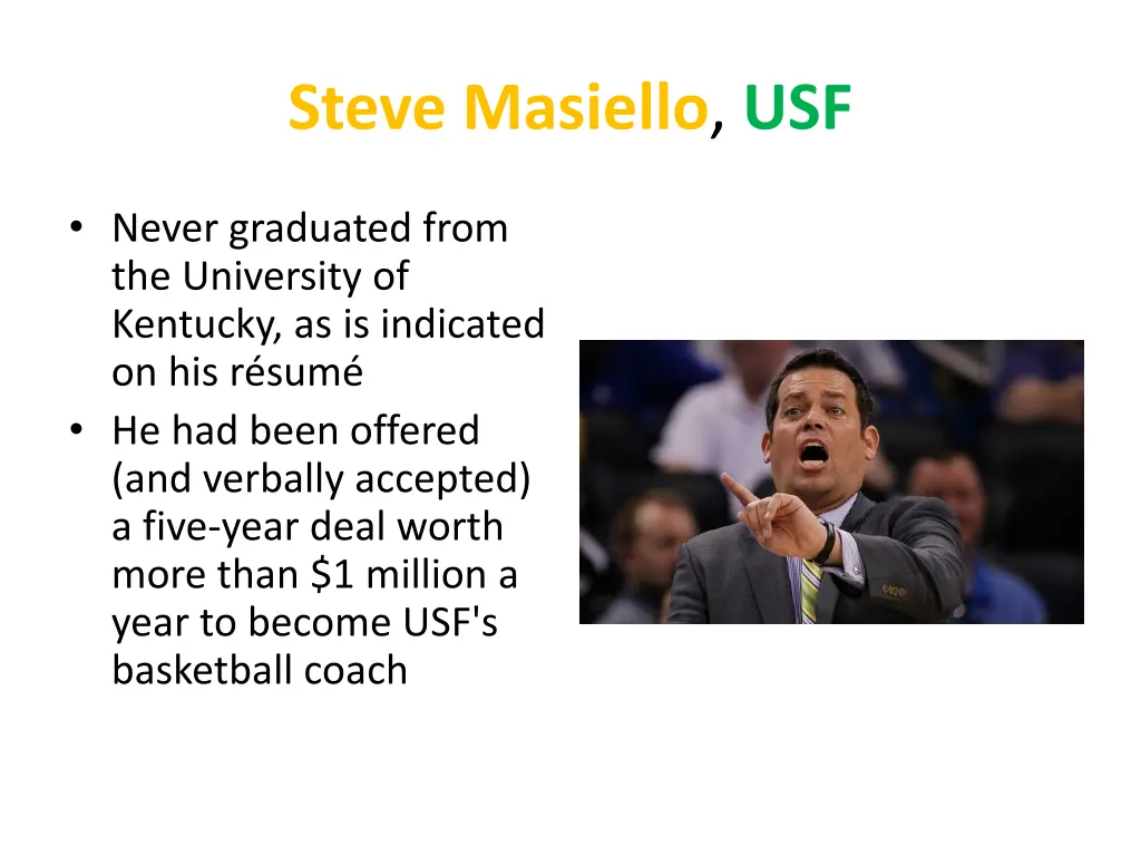 steve masiello usf