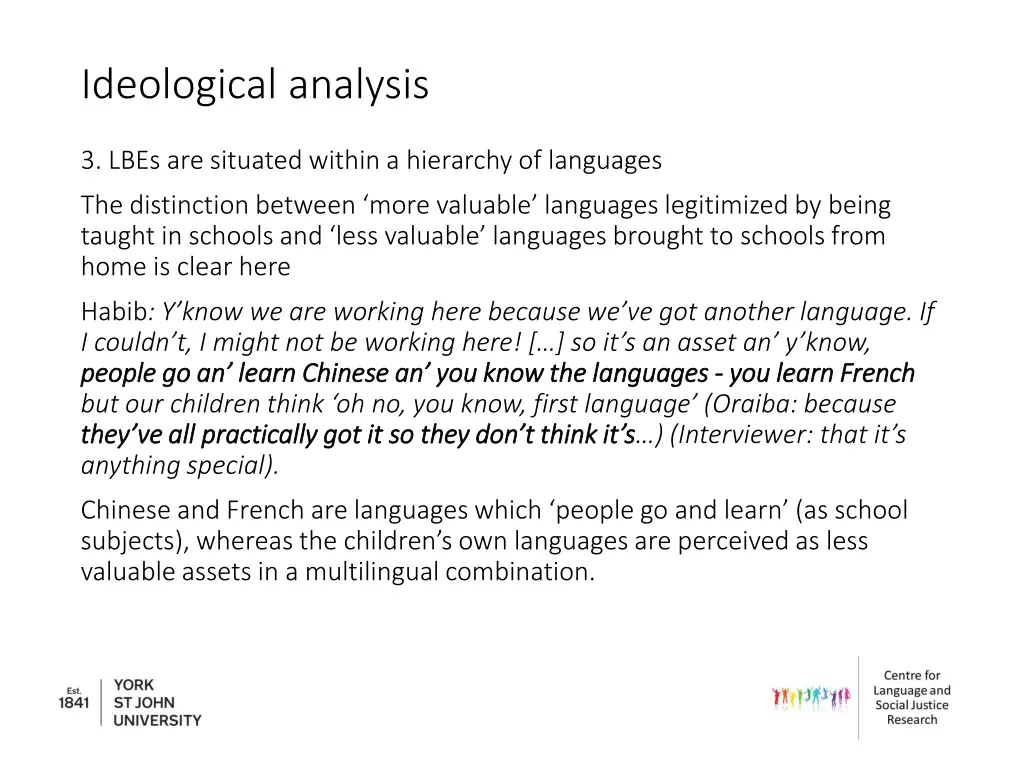 ideological analysis 2