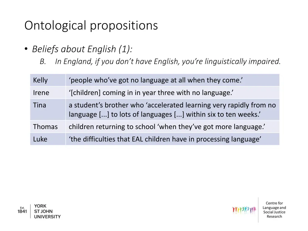 ontological propositions 1