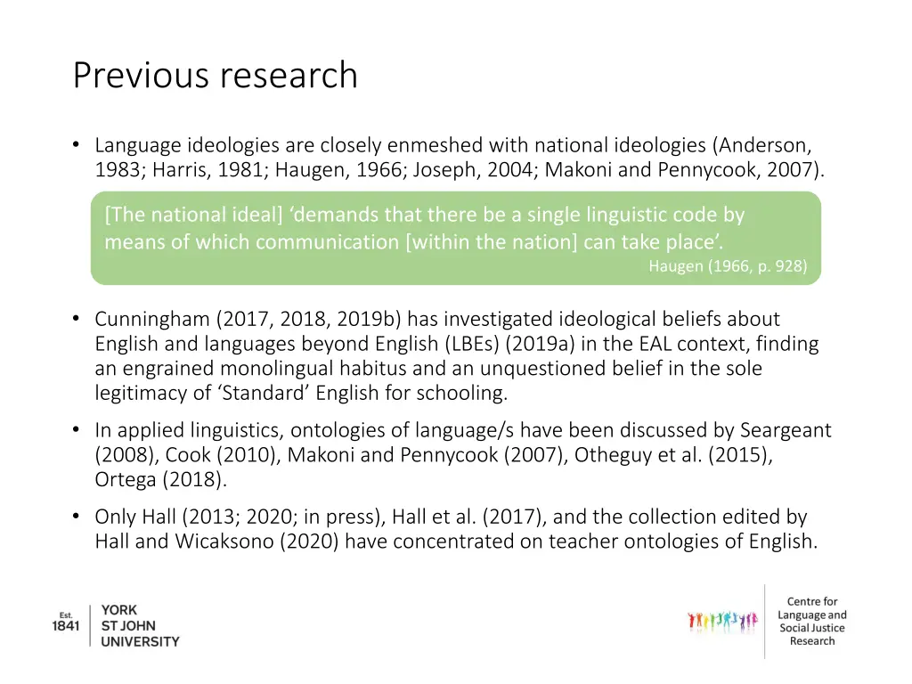 previous research 1
