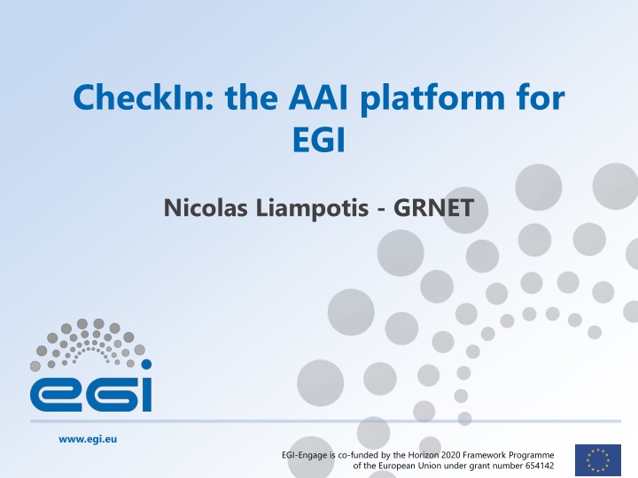 checkin the aai platform for egi