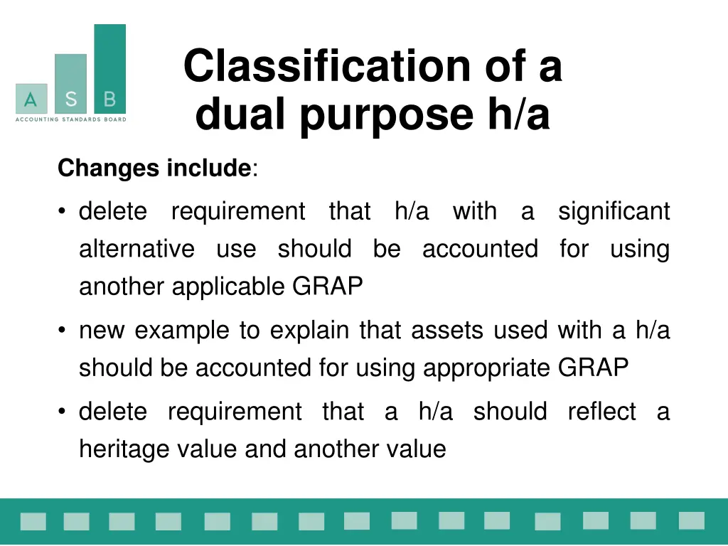 classification of a dual purpose h a 1