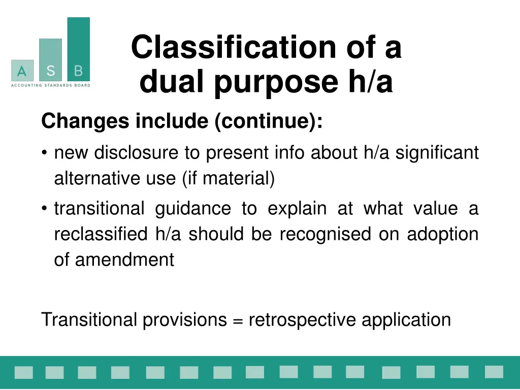 classification of a dual purpose h a 2