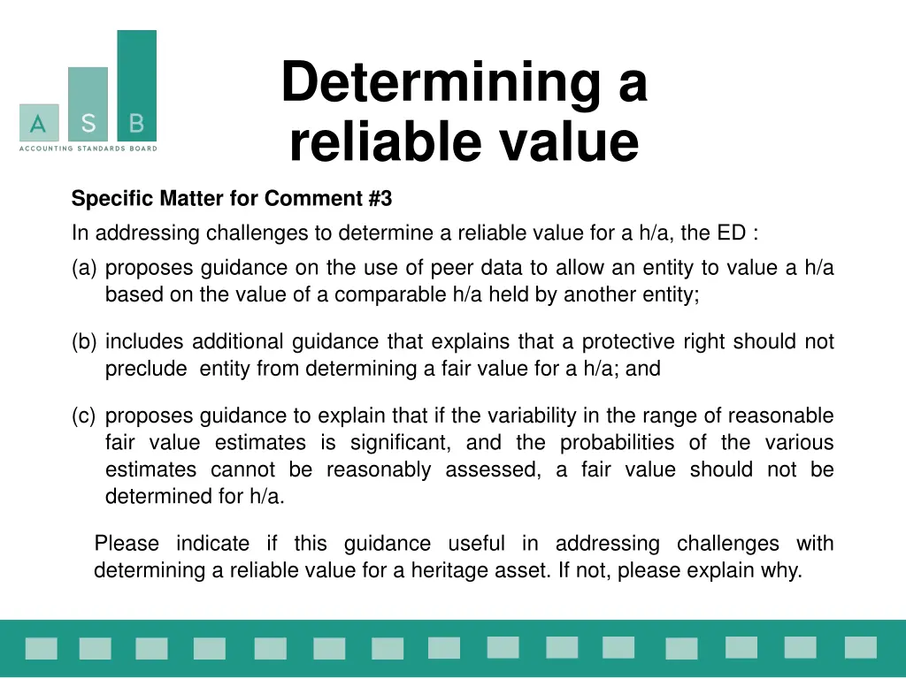 determining a reliable value 2