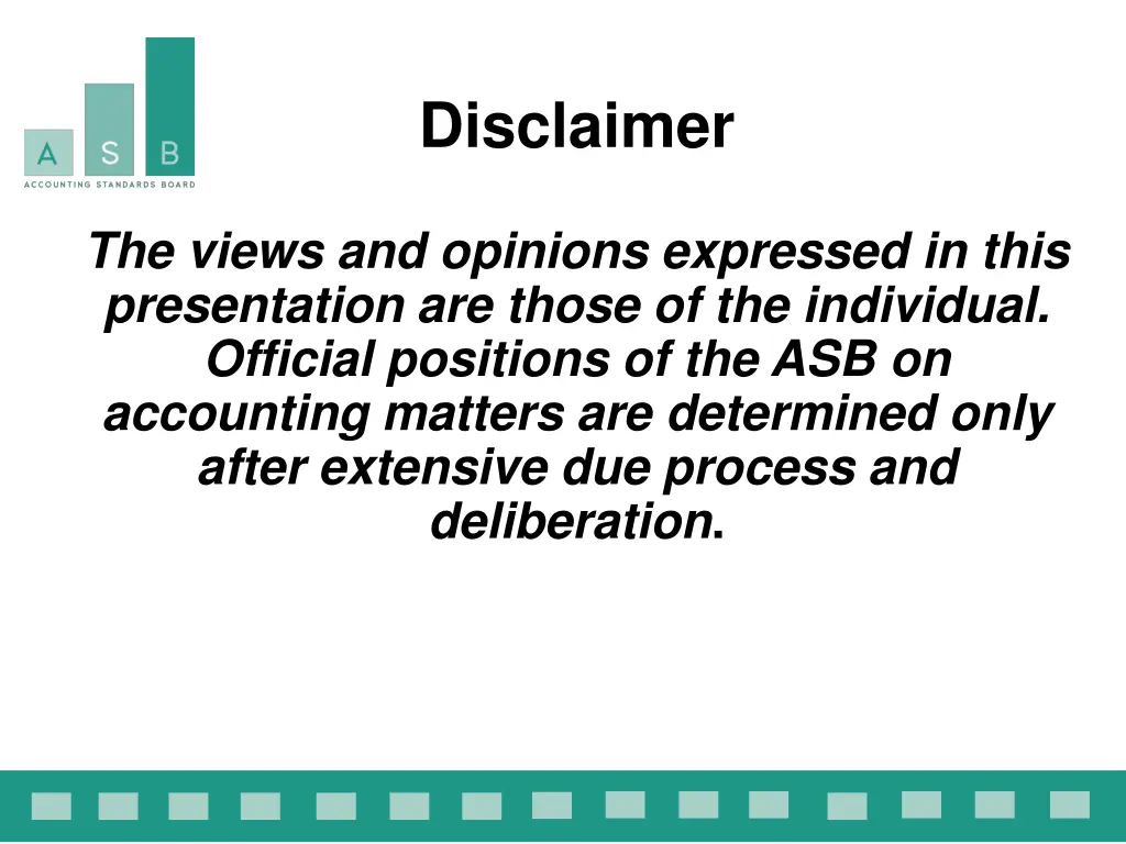 disclaimer