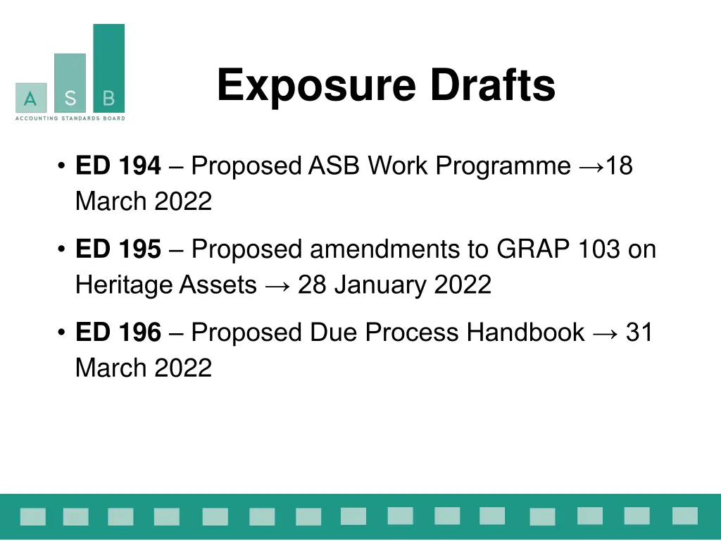 exposure drafts