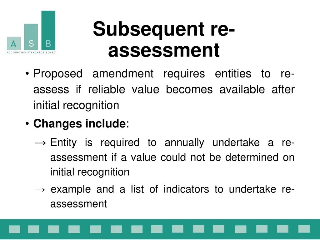 subsequent re assessment