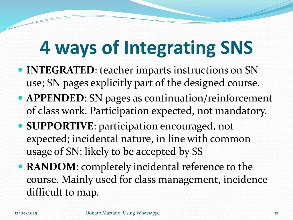 4 ways of integrating sns