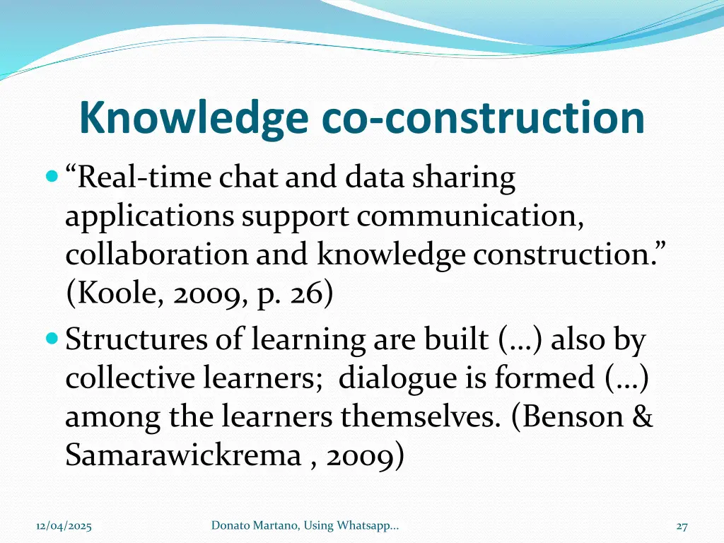 knowledge co construction
