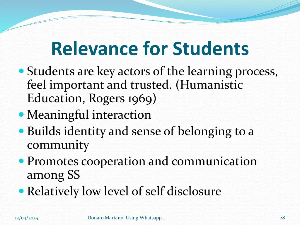 relevance for students students are key actors