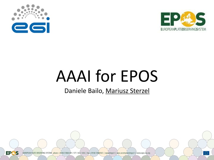 aaai for epos daniele bailo mariusz sterzel