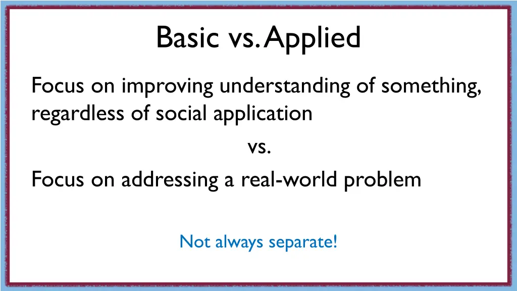 basic vs applied