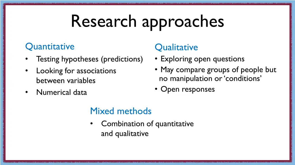 research approaches