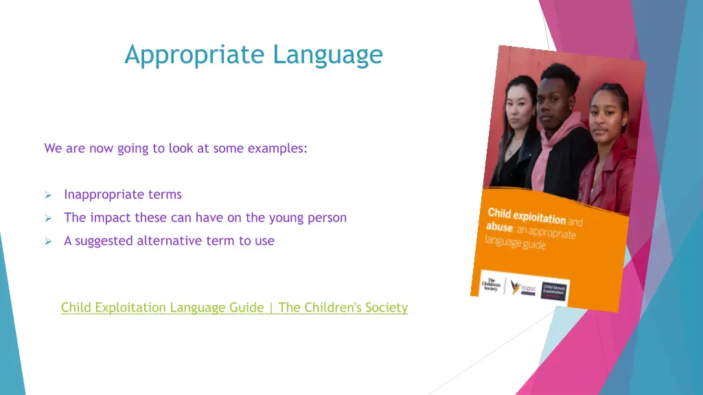 appropriate language