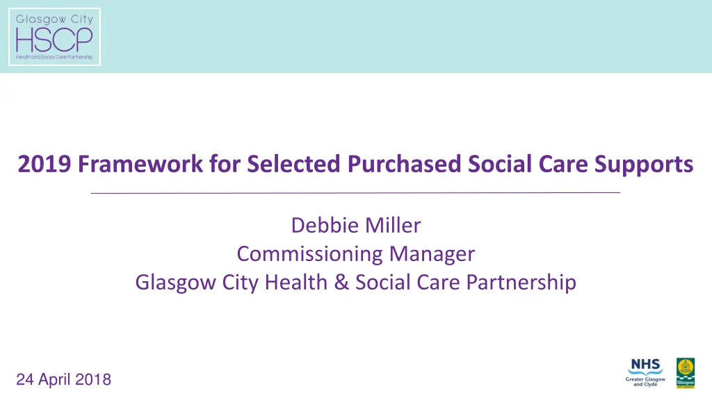 2019 framework for selected purchased social care