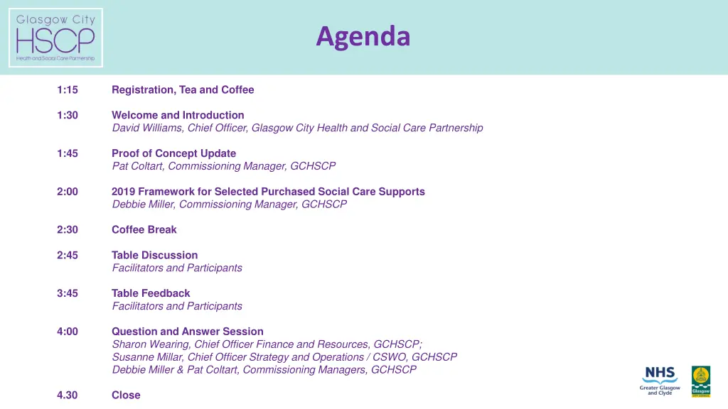 agenda