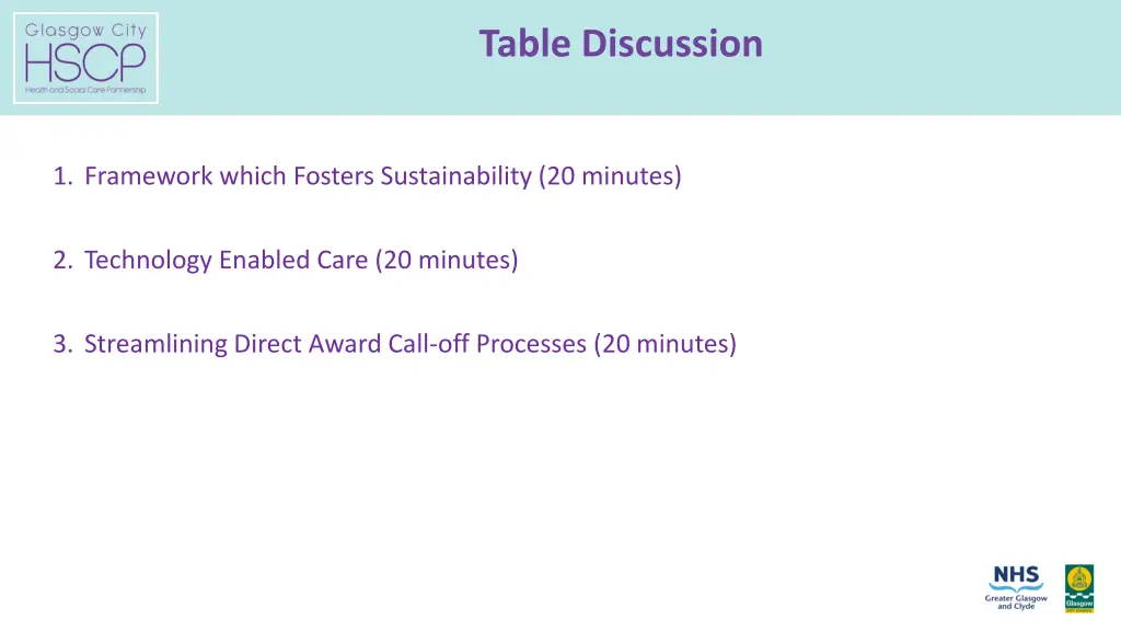 table discussion