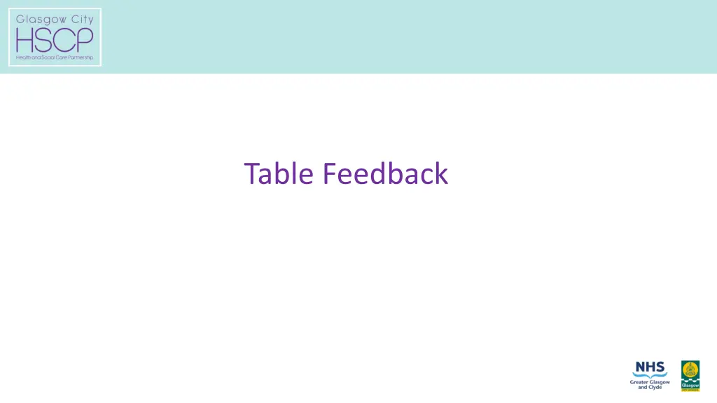 table feedback