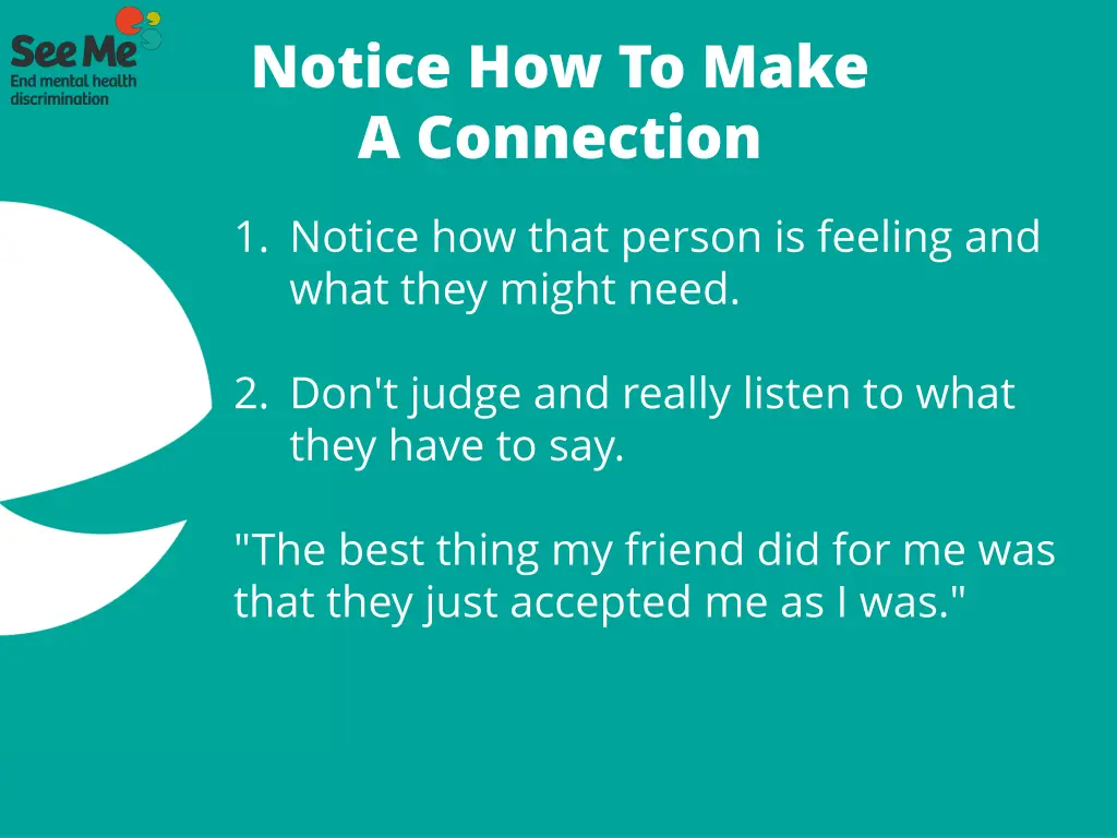 notice how to make a connection