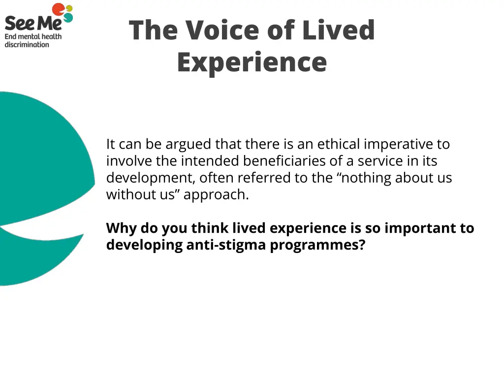 the voice of lived experience 2