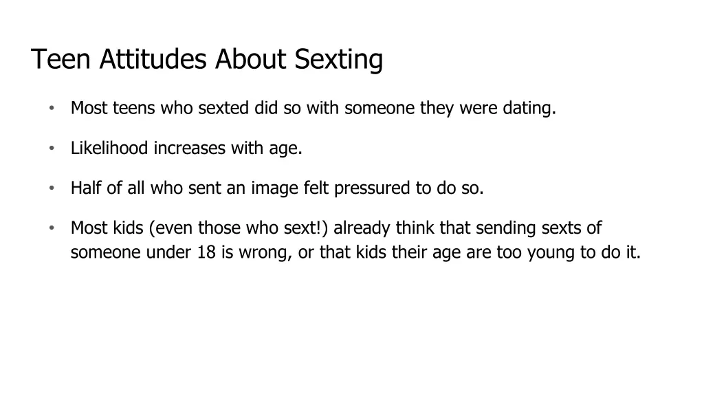 teen attitudes about sexting