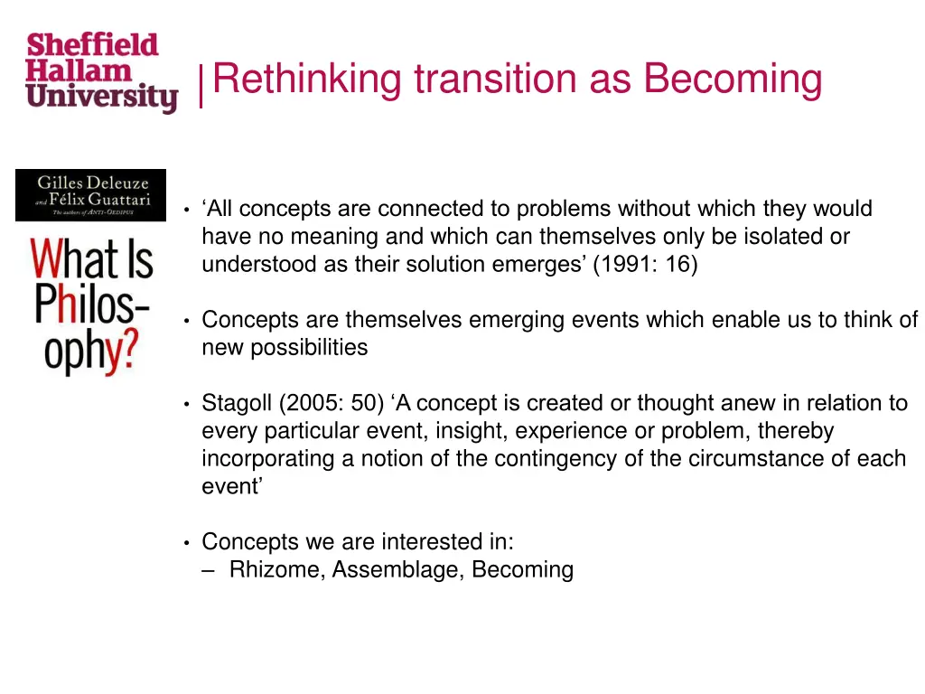 rethinking transition as becoming