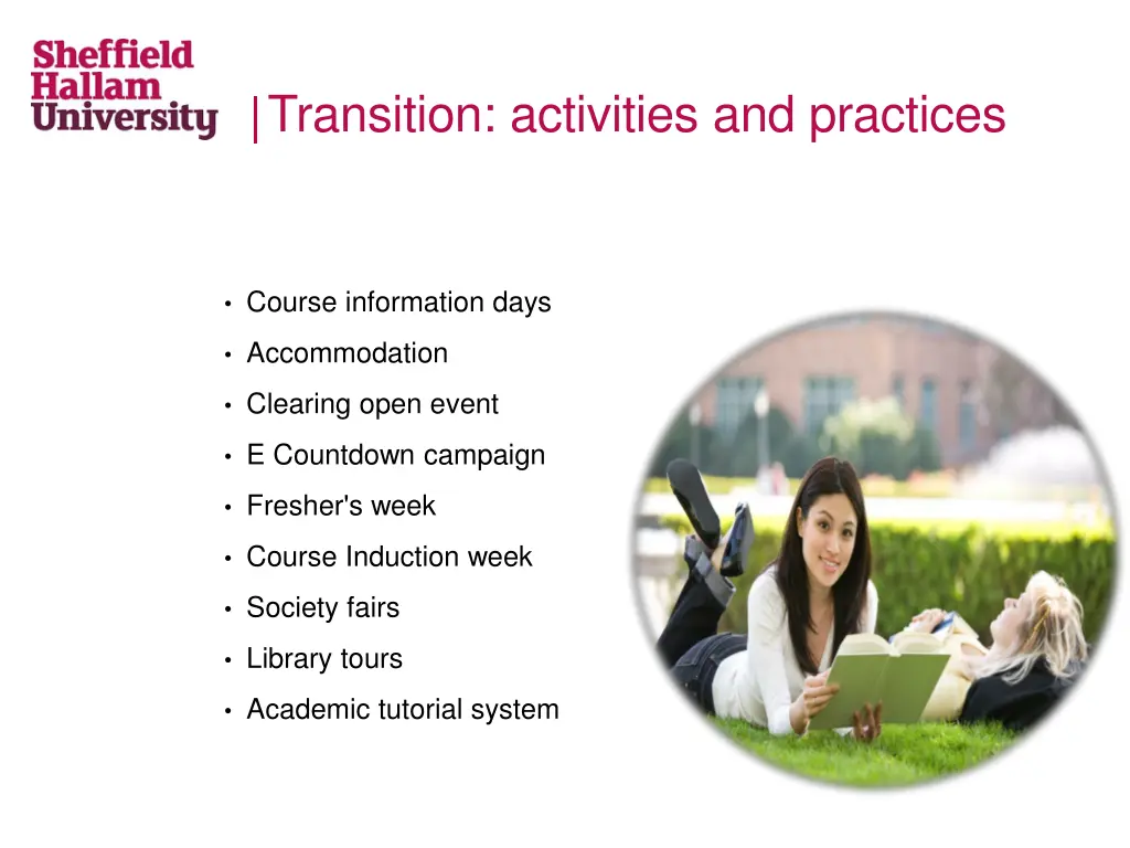 transition activities and practices