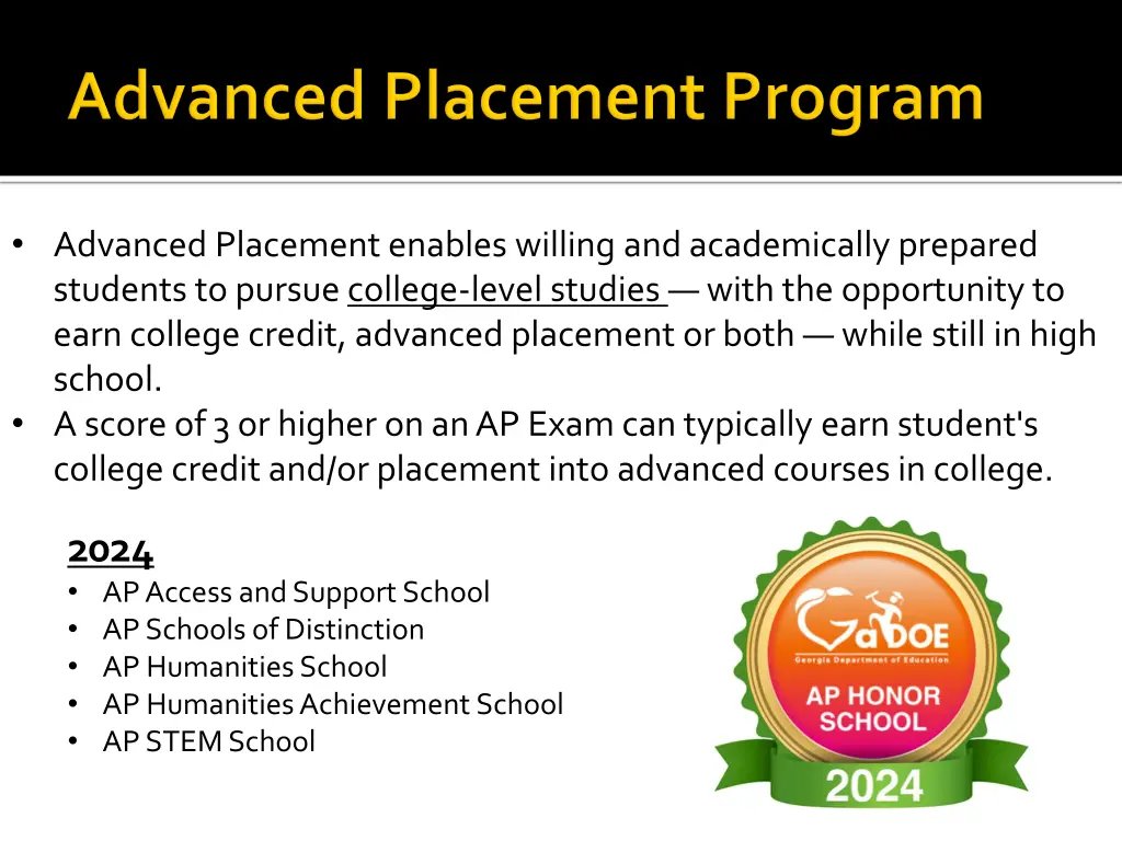 advanced placement enables willing